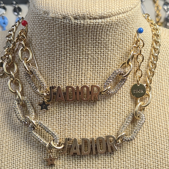 Gold and Silver J'ADIOR Necklace, Bracelet And Earrings - Picture 2 of 5